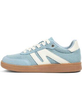 Women's Blue White Classic Retro Gum Sole Fashion Casual Tennis Skate Sneakers
